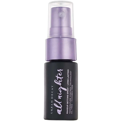 Urban Decay All Nighter Setting Spray bottle with patented Temperature Control Technology for long-lasting makeup wear.