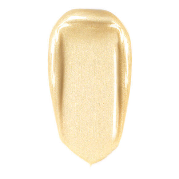 Swatch of VIEVE Skin Dew highlighting liquid showcasing a luminous golden shimmer.