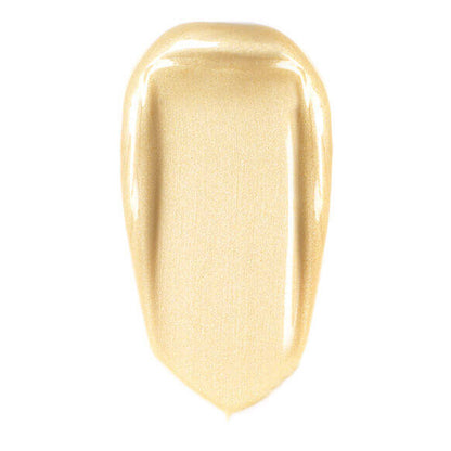 Swatch of VIEVE Skin Dew highlighting liquid showcasing a luminous golden shimmer.